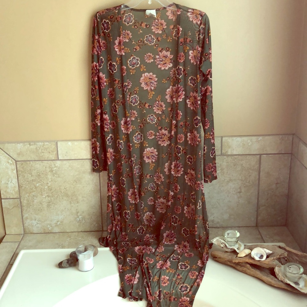 Green Floral Print Shawl